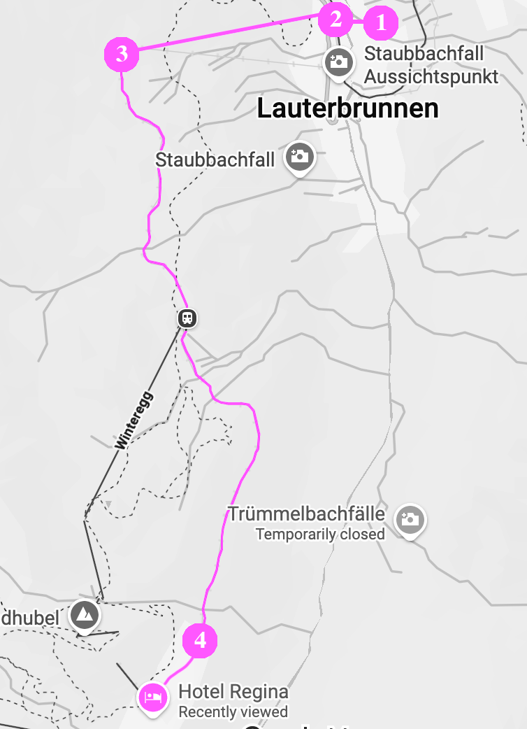 Route to Hotel Regina